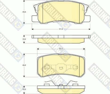 Girling 6132479 - Brake Pad Set, disc brake autospares.lv