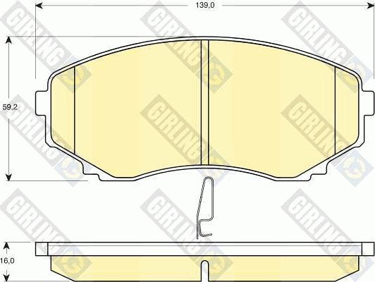 Girling 6132559 - Brake Pad Set, disc brake autospares.lv