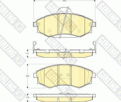 Girling 6132569 - Brake Pad Set, disc brake autospares.lv