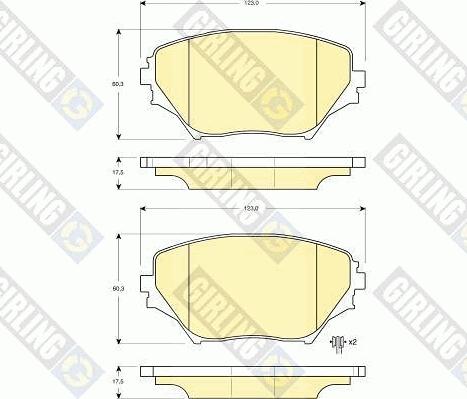 Girling 6132519 - Brake Pad Set, disc brake autospares.lv