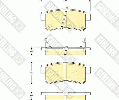 Girling 6132589 - Brake Pad Set, disc brake autospares.lv