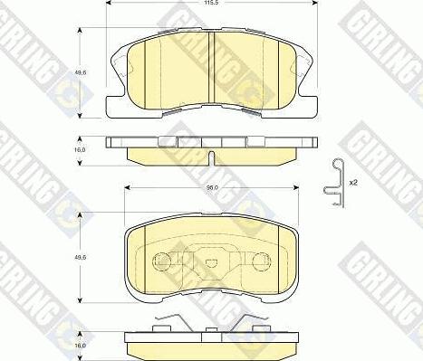 Girling 6132669 - Brake Pad Set, disc brake autospares.lv