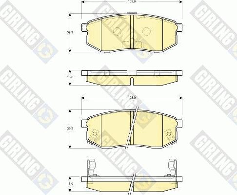 Girling 6132609 - Brake Pad Set, disc brake autospares.lv