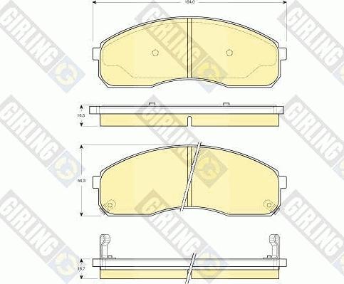 Girling 6132619 - Brake Pad Set, disc brake autospares.lv