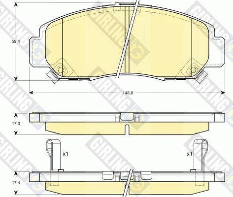 Girling 6132689 - Brake Pad Set, disc brake autospares.lv