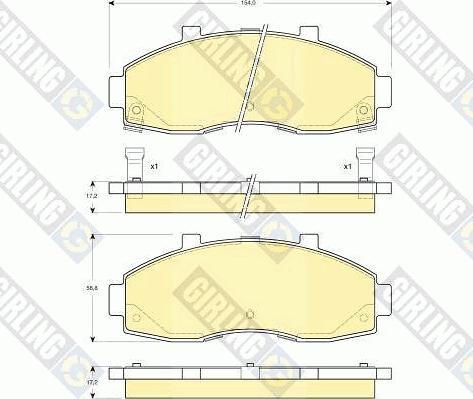 Girling 6132639 - Brake Pad Set, disc brake autospares.lv