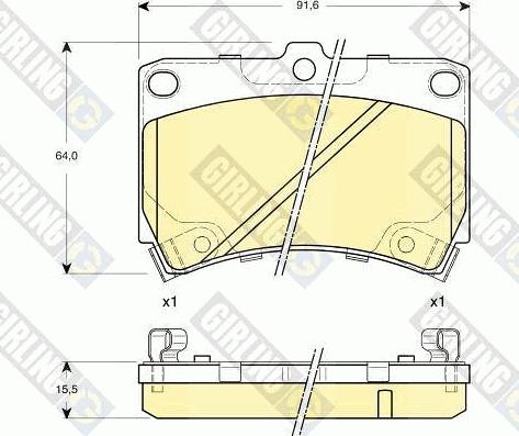 Girling 6132629 - Brake Pad Set, disc brake autospares.lv