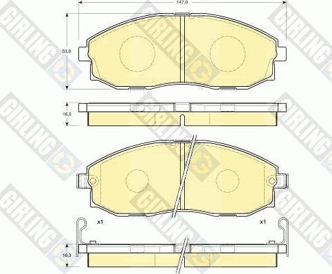 Girling 6132019 - Brake Pad Set, disc brake autospares.lv