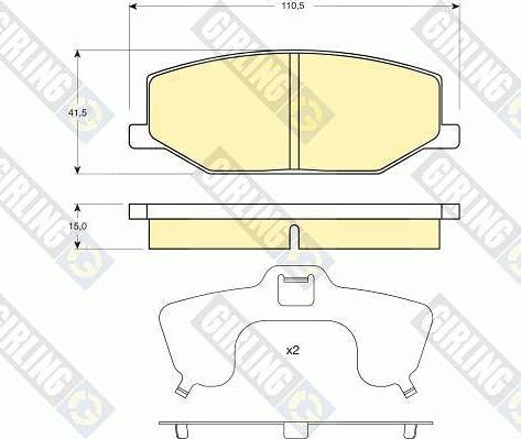 Girling 6132109 - Brake Pad Set, disc brake autospares.lv