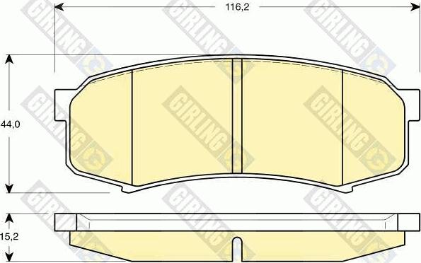 Girling 6132809 - Brake Pad Set, disc brake autospares.lv