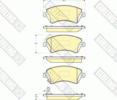 Girling 6132881 - Brake Pad Set, disc brake autospares.lv