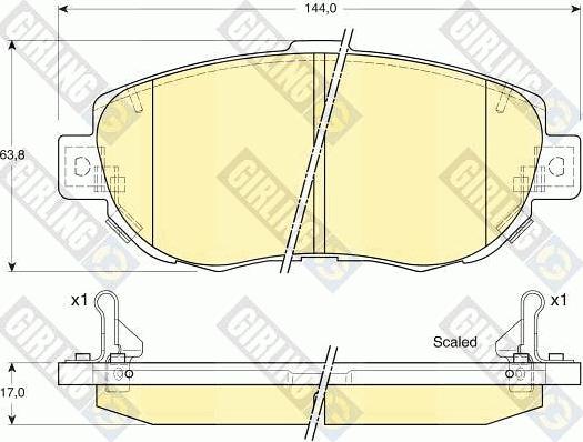 Girling 6132359 - Brake Pad Set, disc brake autospares.lv