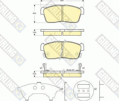 Girling 6132369 - Brake Pad Set, disc brake autospares.lv