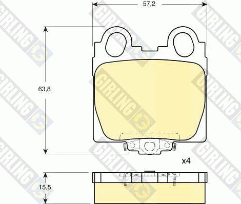 Girling 6132339 - Brake Pad Set, disc brake autospares.lv