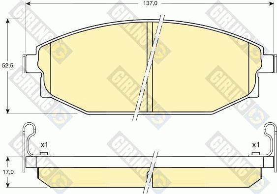 Girling 6132329 - Brake Pad Set, disc brake autospares.lv