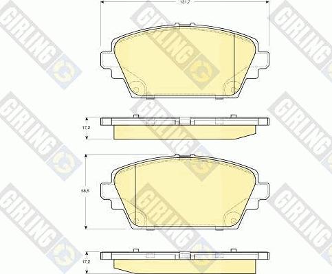 Girling 6132271 - Brake Pad Set, disc brake autospares.lv