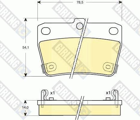 Girling 6132799 - Brake Pad Set, disc brake autospares.lv