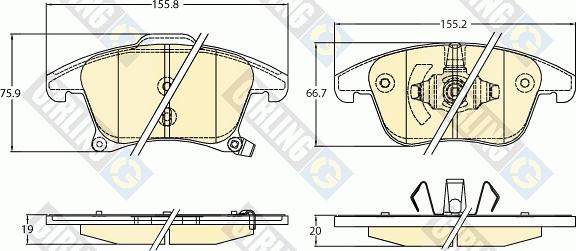 Girling 6120922 - Brake Pad Set, disc brake autospares.lv