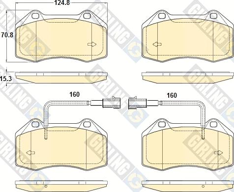 Girling 6120458 - Brake Pad Set, disc brake autospares.lv