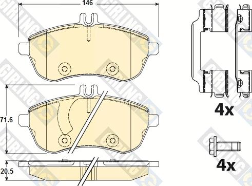 Girling 6120561 - Brake Pad Set, disc brake autospares.lv