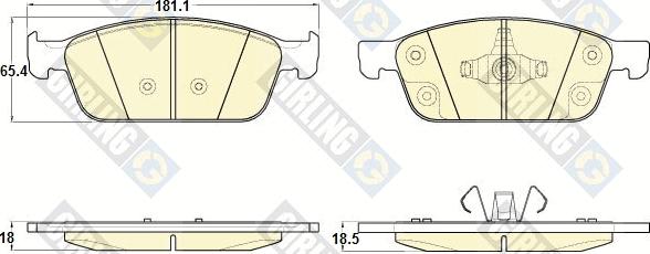 Girling 6120092 - Brake Pad Set, disc brake autospares.lv