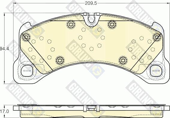 Girling 6120045 - Brake Pad Set, disc brake autospares.lv