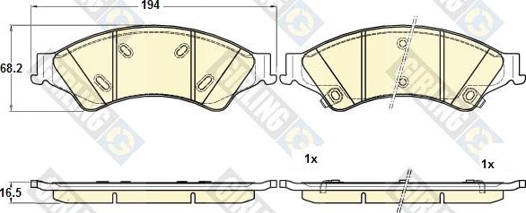 Girling 6120056 - Brake Pad Set, disc brake autospares.lv