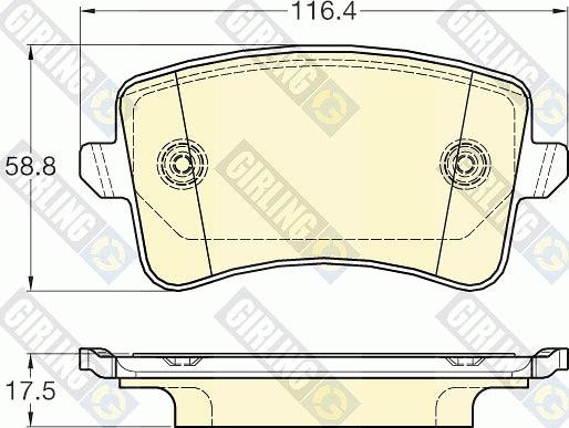 Girling 6120001 - Brake Pad Set, disc brake autospares.lv