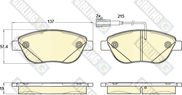 Girling 6120013 - Brake Pad Set, disc brake autospares.lv