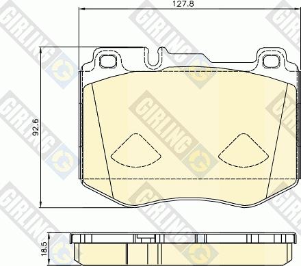 Girling 6120815 - Brake Pad Set, disc brake autospares.lv