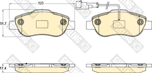 Girling 6120393 - Brake Pad Set, disc brake autospares.lv