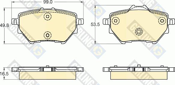 Girling 6120364 - Brake Pad Set, disc brake autospares.lv