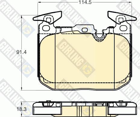 Girling 6120315 - Brake Pad Set, disc brake autospares.lv