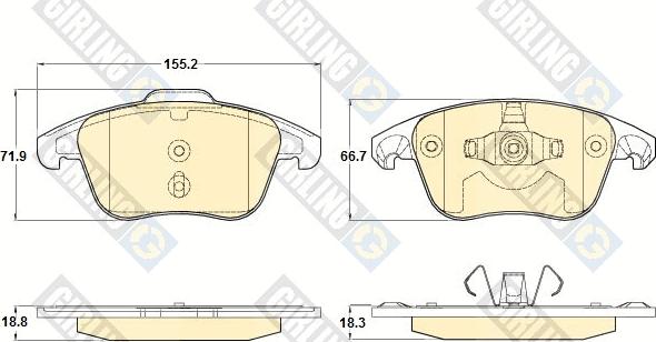 Girling 6120252 - Brake Pad Set, disc brake autospares.lv