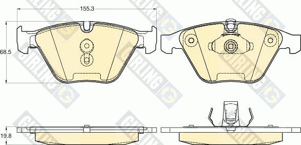 Girling 6120212 - Brake Pad Set, disc brake autospares.lv