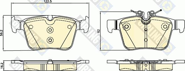 Girling 6120712 - Brake Pad Set, disc brake autospares.lv