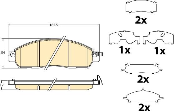 Girling 6121828 - Brake Pad Set, disc brake autospares.lv