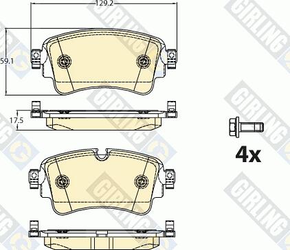 Girling 6121321 - Brake Pad Set, disc brake autospares.lv