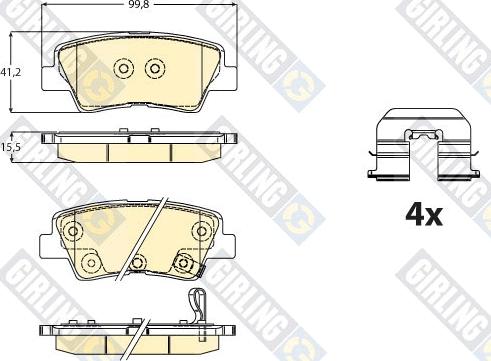 Girling 6121736 - Brake Pad Set, disc brake autospares.lv