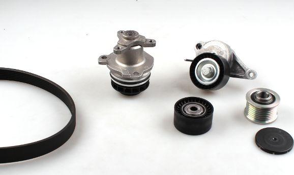 GK K986964C - Water Pump + V-Ribbed Belt Set autospares.lv