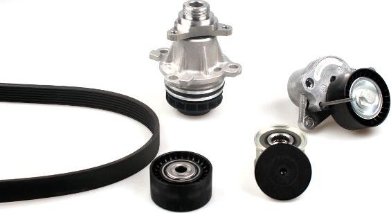 GK K986907C - Water Pump + V-Ribbed Belt Set autospares.lv