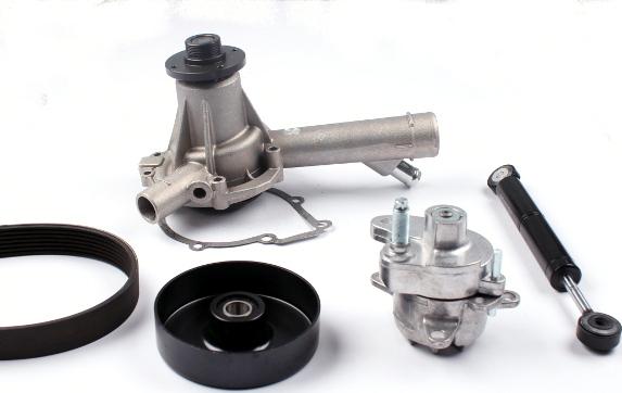 GK K980480A - Water Pump + V-Ribbed Belt Set autospares.lv