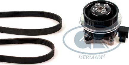 GK K980289B - Water Pump + V-Ribbed Belt Set autospares.lv