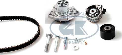 GK K981089E - Water Pump & Timing Belt Set autospares.lv