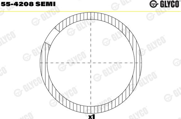 Glyco 55-4208 SEMI - Small End Bushes, connecting rod autospares.lv