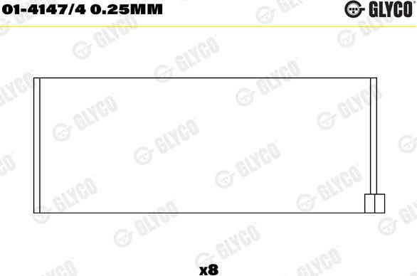 Glyco 01-4147/4 0.25mm - Big End Bearings autospares.lv