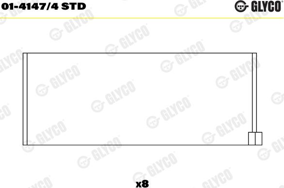 Glyco 01-4147/4 STD - Big End Bearings autospares.lv