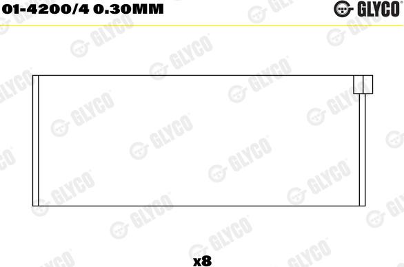 Glyco 01-4200/4 0.30mm - Big End Bearings autospares.lv