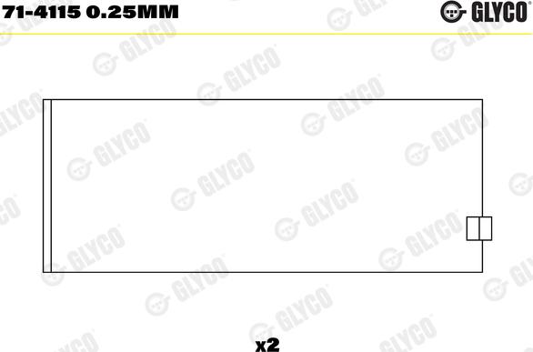 Glyco 71-4115 0.25mm - Big End Bearings autospares.lv