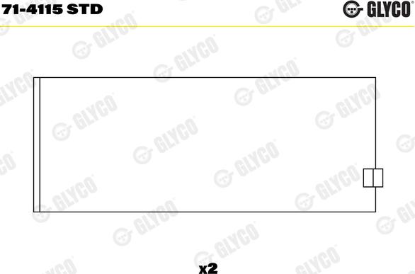 Glyco 71-4115 STD - Big End Bearings autospares.lv